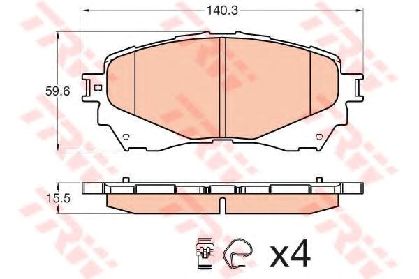 Передние тормозные колодки GDB3580 TRW