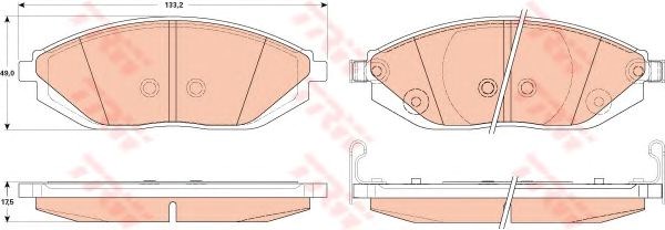 Передние тормозные колодки GDB4606 TRW