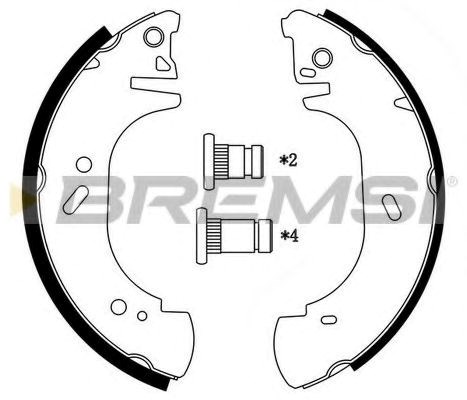 Задние барабанные тормозные колодки GF0233 BREMSI