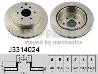 Задний дисковый тормоз J3314024 NIPPARTS