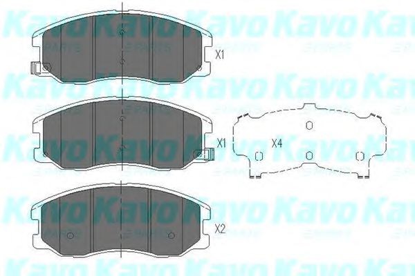 Kavo parts chevrolet тормозные колодки передн.captiva,opel antara 05- KBP-1009