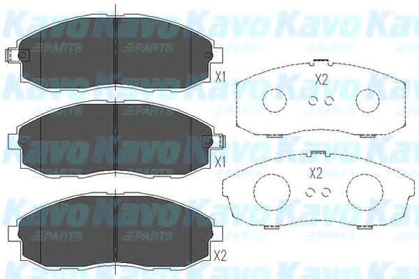 Kavo parts hyundai гальмівні колодки передн. h-1 97- KBP-3003
