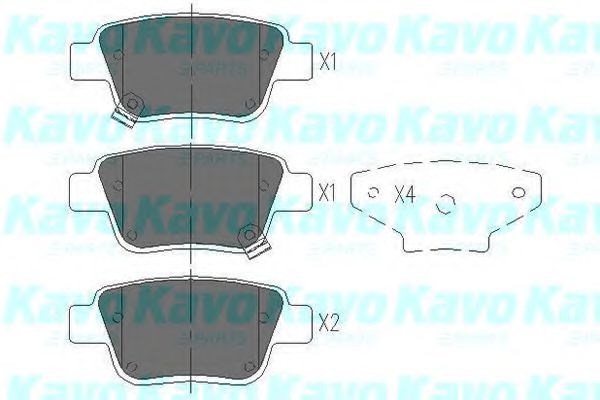 Kavo parts toyota гальмівні колодки задн. avensis 03- KBP-9019