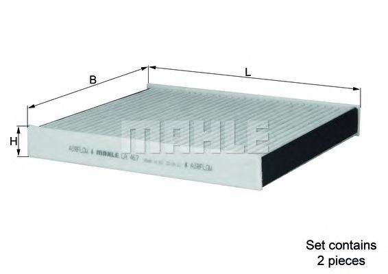 MAHLE LAK467S Фильтр салона в наличии Одесса