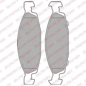 Передние тормозные колодки LP1557 DELPHI