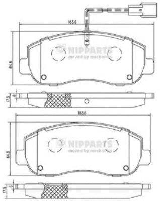 Тормозные колодки N3601105 NIPPARTS