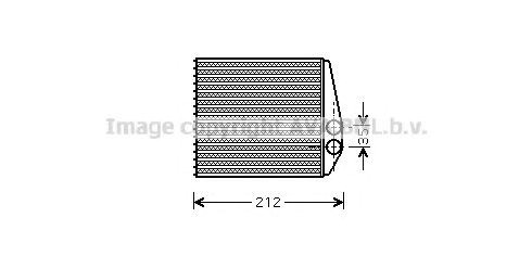 Радиатор отопителя салона opel combo 1,3d 1,4 1,6i 1,7d 04> (ola6354) ava OLA 6354