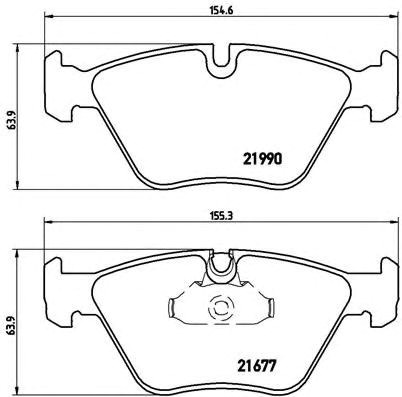 Колодки тормозные передние дисковые P06065 BREMBO