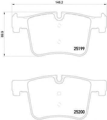 Тормозные колодки P06075 BREMBO