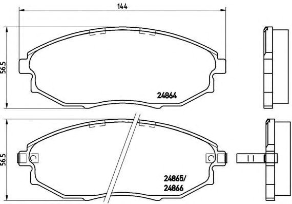 Передние тормозные колодки P10007 BREMBO