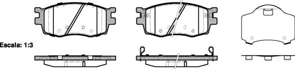 Тормозные колодки P1308302 WOKING