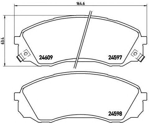 Передние тормозные колодки P30041 BREMBO