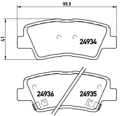 Задние дисковые колодки P30047 BREMBO
