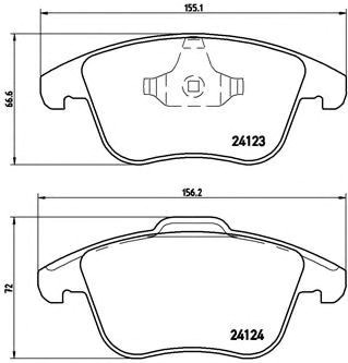 Колодки передние P44020 BREMBO