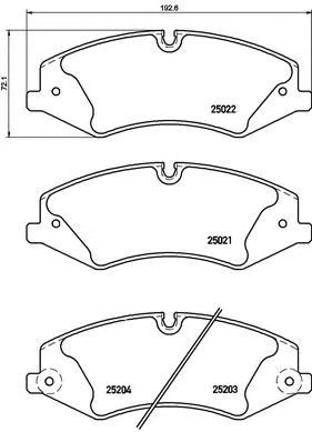 Колодки тормозные передние дисковые P44022 BREMBO