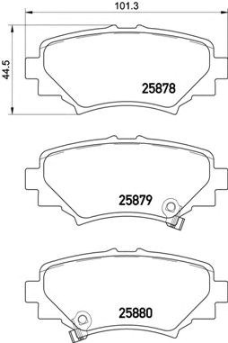 Задние дисковые колодки P49049 BREMBO