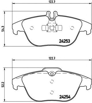 Колодки тормозные дисковые комплект P50068 BREMBO