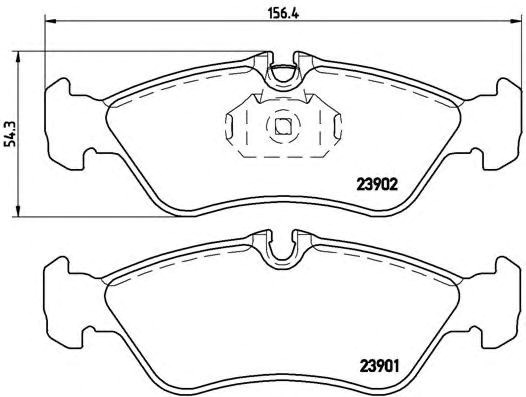 Задние колодки P50082 BREMBO