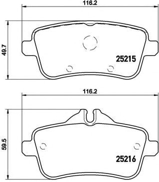 Колодки тормозные дисковые комплект P50100 BREMBO