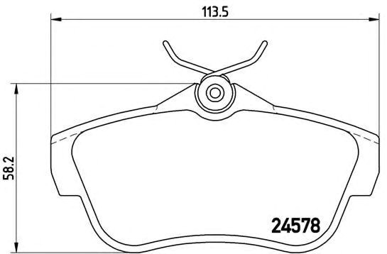Задние колодки P61095 BREMBO