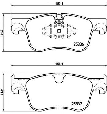 Колодки тормозные передние дисковые P61116 BREMBO