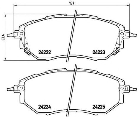 Колодки тормозные дисковые комплект P78017 BREMBO