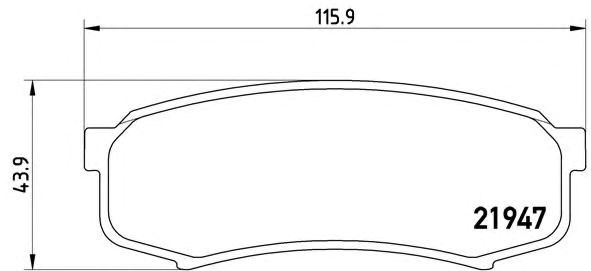 Задние колодки P83024 BREMBO