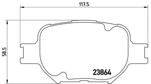 Колодки тормозные дисковые комплект P83054 BREMBO