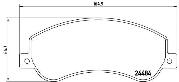 Колодки тормозные дисковые комплект P85115 BREMBO
