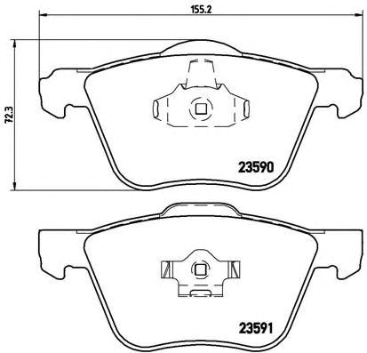 Колодки тормозные дисковые комплект P86022 BREMBO