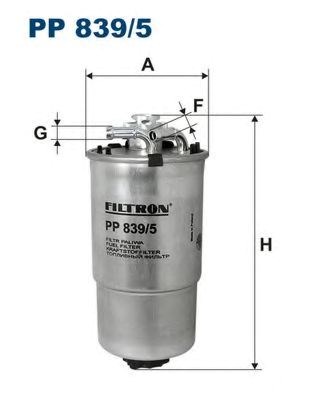 Filtron vw фільтр паливний polo ibiza fabia 1.4tdi 1.9tdi (195888/8) PP 839/5