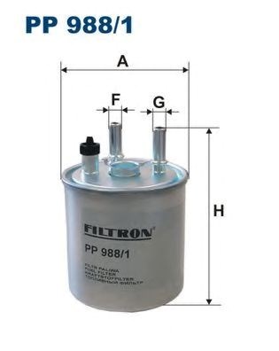 Filtron renault фільтр палива для датчик.води kangoo 1.5dci 08- (1589010/10) PP 988/1