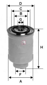 Фільтр паливний toyota/mazda "2,0-2,4 "07>> S4413NR