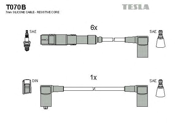 Провода высоковольтные T070B TESLA