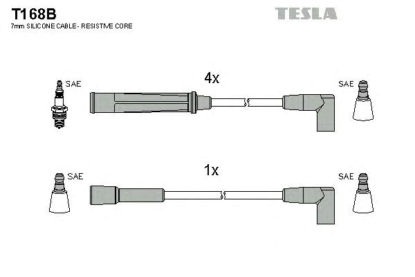 Комплект кабелiв запалювання T168B