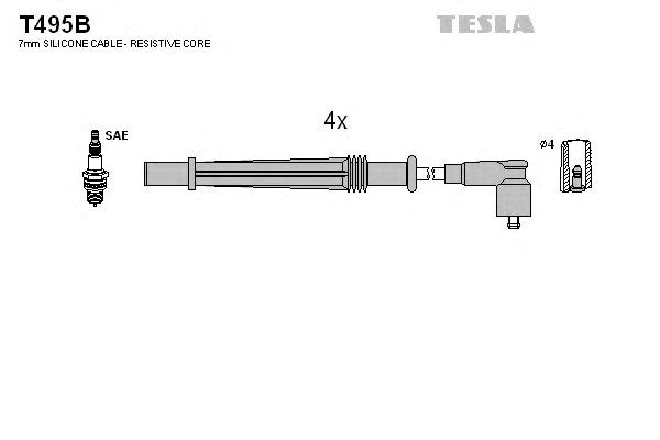 Высоковольтные провода  T495B TESLA