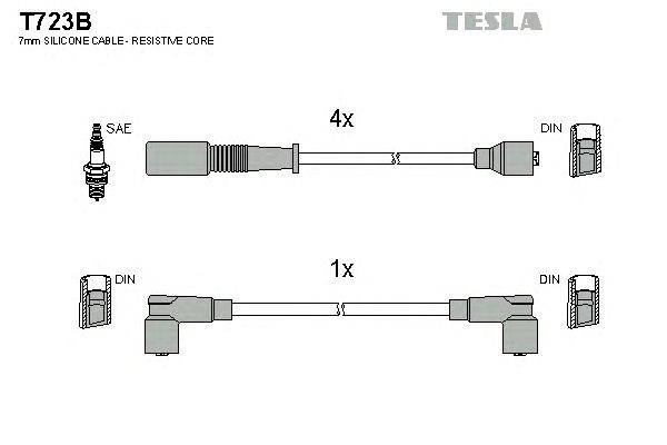 Комплект кабелiв запалювання T723B