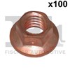 Гайка m8 x 1,25 10mm з мідним покриттям 100шт/упак ціна за 1шт 9880810100