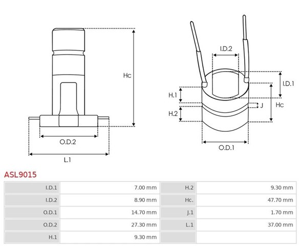 ASL9015 AS-PL Коллектор ротора генератора купить в Чернигов