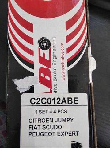 C2C012ABE ABE Задние тормозные колодки купить в Ровно