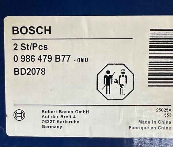 0986479B77 BOSCH Диск тормозной задний купить в Винница