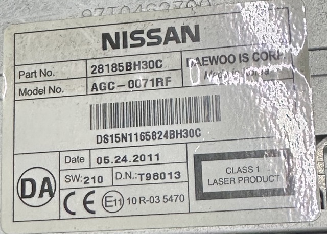 NISSAN 28185BH30C Магнитола (радио AM/FM) в наличии Николаев