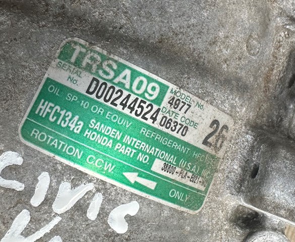 HONDA 38810PLAE01 Компрессор кондиционера в наличии Павлоград