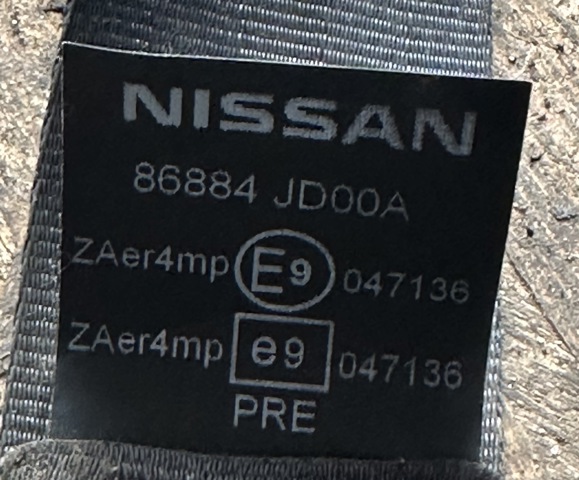NISSAN 86884JD00A Ремень безопасности в наличии Черновцы