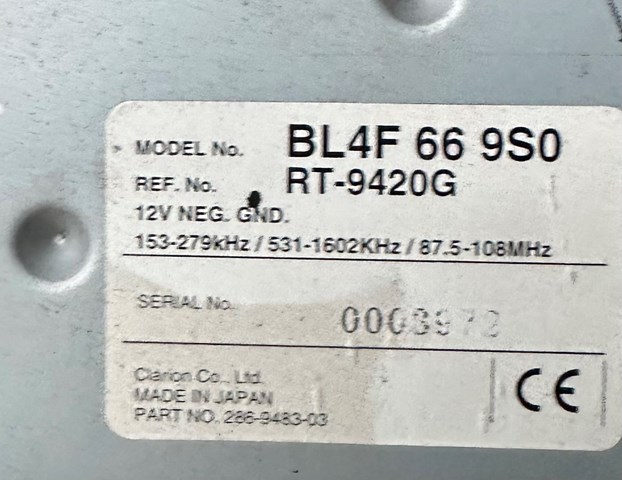 MAZDA BL4F669S0 Магнитола в наличии Днепр
