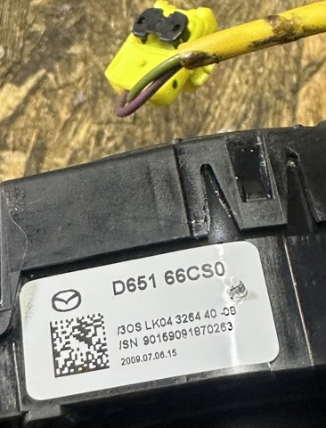 D65166CS0 MAZDA Кольцо контактное, шлейф руля купить в Винница