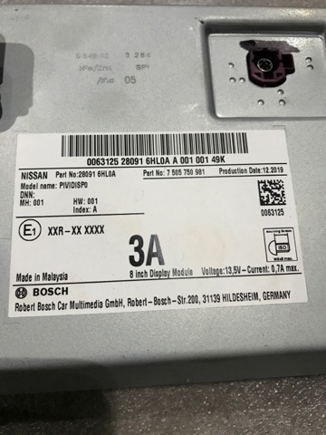 280916HL0A NISSAN Дисплей многофункциональный купить в Львов