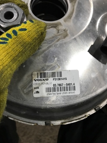 Вакуумный усилитель тормозов 31400307 VOLVO