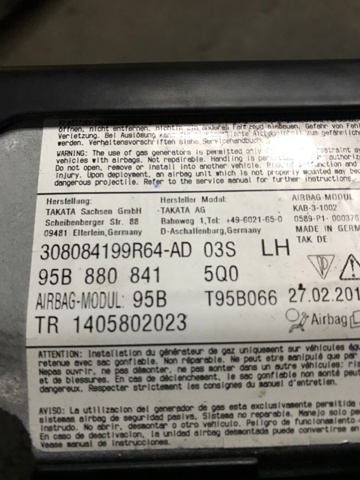 Подушка безопасности защиты коленей 95B880841 PORSCHE