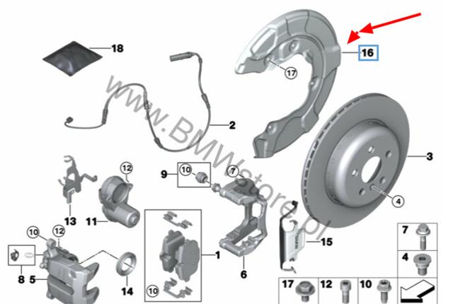 34206880474 BMW Защита тормозного диска заднего правая купить в Ирпень